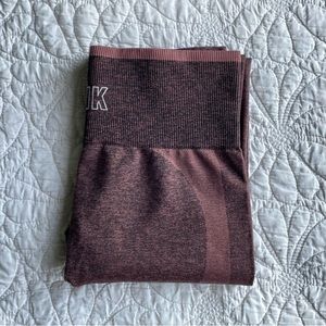 Victoria's Secret PINK Burgundy Seamless Leggings